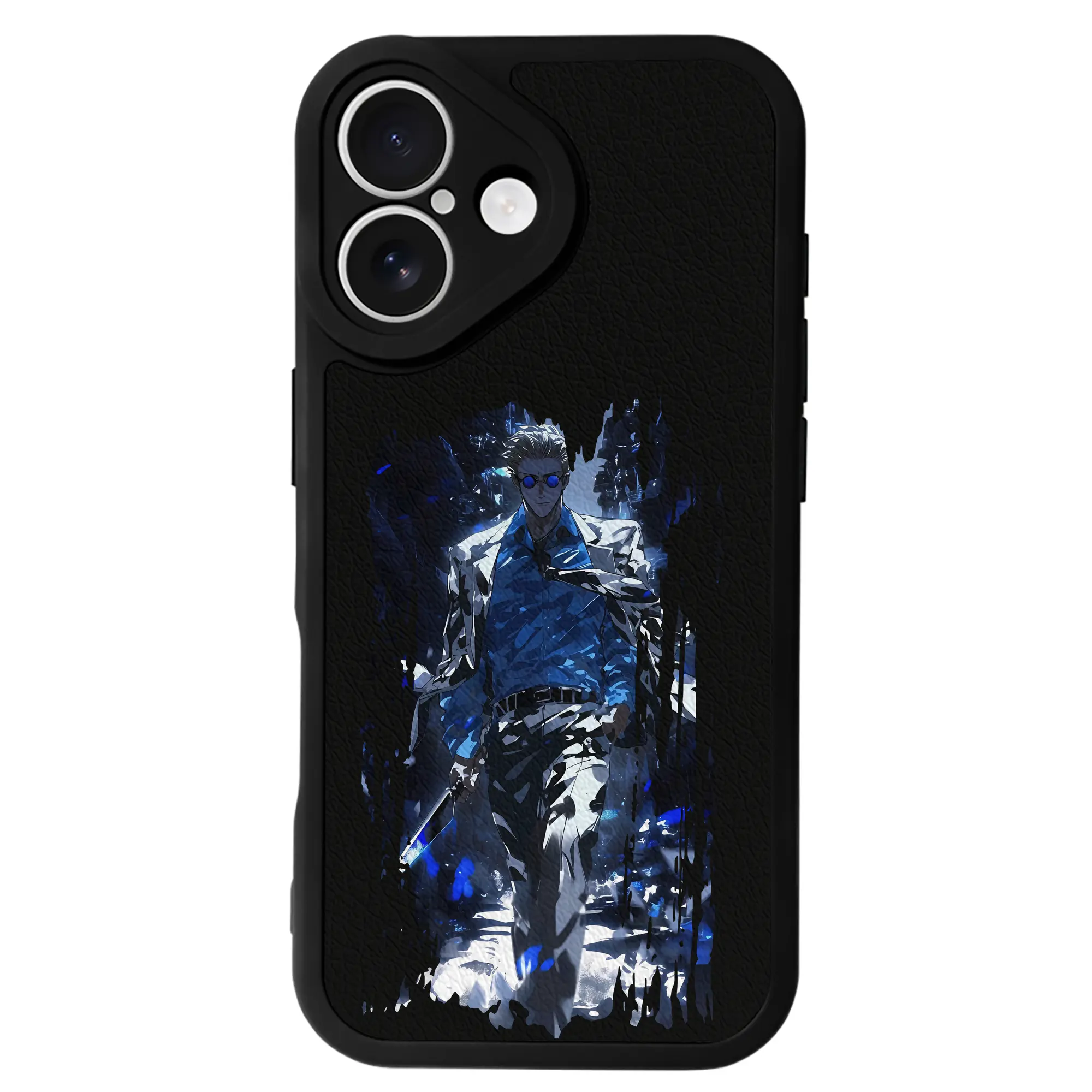 呪術廻戦 グッズ,七海 建人 - IPhone 16シリーズ対応 ・ シリコンスマホケース ・ レザー調 ・ 高精度フィット ・ 耐衝撃 ・ ワイヤレス充電対応 ・ 精密カット